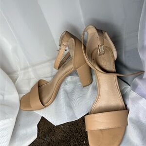 Nude Block Heel Sandals